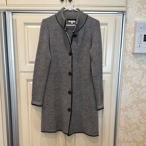 Women's Black and White Coat